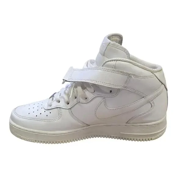 Nike Air Force 1 Mid '07 Men’s Size 9 White Leather Sneakers 315123-111 Vietnam